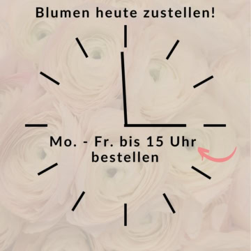 Blumen heute bis 15 Uhr liefern